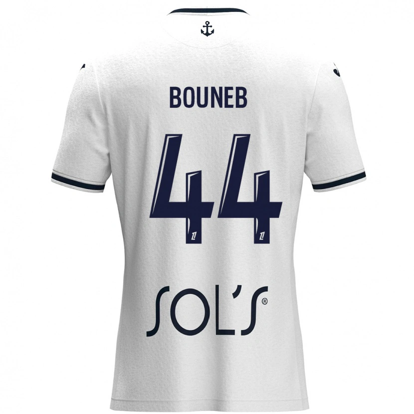 Danxen Men Ismaïl Bouneb #44 White Dark Blue Away Jersey 2024/25 T-Shirt