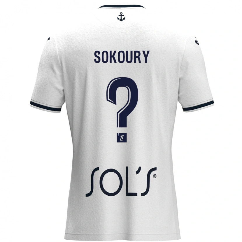Danxen Men Junior Sokoury #0 White Dark Blue Away Jersey 2024/25 T-Shirt