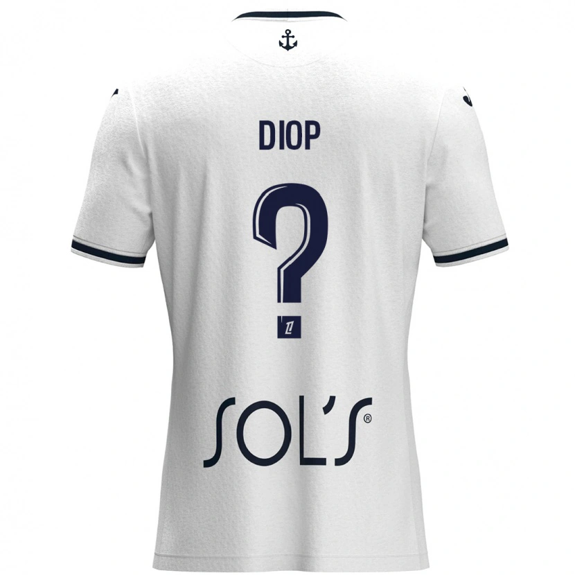 Danxen Men Doro Diop #0 White Dark Blue Away Jersey 2024/25 T-Shirt