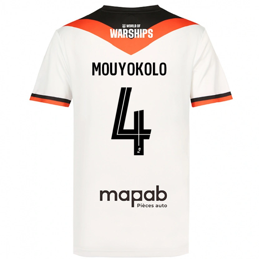 Danxen Men Loris Mouyokolo #4 White Away Jersey 2024/25 T-Shirt