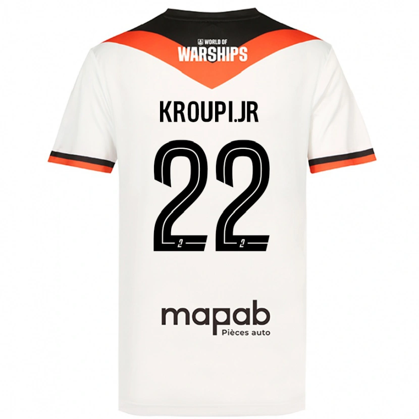 Danxen Men Eli Junior Kroupi #22 White Away Jersey 2024/25 T-Shirt