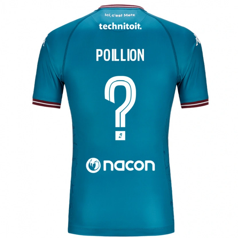 Danxen Men Noé Poillion #0 Bleu Petrole Away Jersey 2024/25 T-Shirt