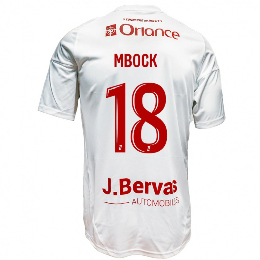 Danxen Men Hianga'a Mbock #18 White Red Away Jersey 2024/25 T-Shirt