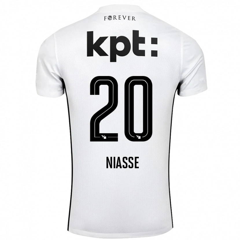Danxen Men Cheikh Niasse #20 White Black Away Jersey 2024/25 T-Shirt