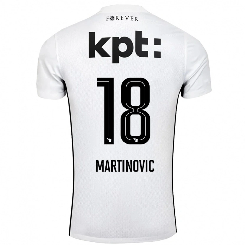 Danxen Men Denis Martinovic #18 White Black Away Jersey 2024/25 T-Shirt