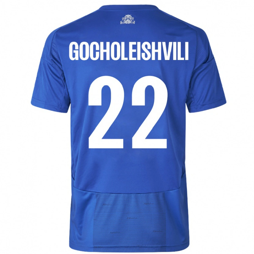 Danxen Men Giorgi Gocholeishvili #22 White Blue Away Jersey 2024/25 T-Shirt