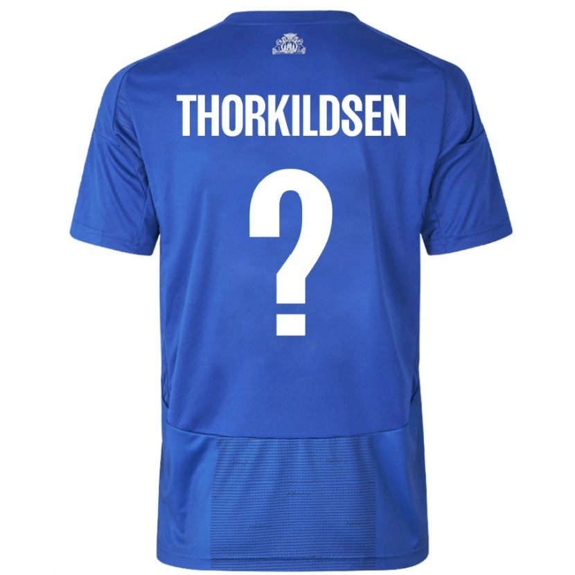Danxen Men Elias Thorkildsen #0 White Blue Away Jersey 2024/25 T-Shirt
