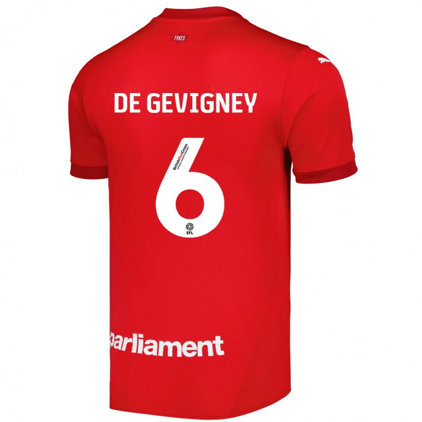 Danxen Women Maël De Gevigney #6 Red Home Jersey 2024/25 T-Shirt