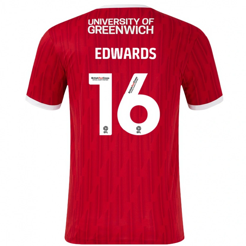 Danxen Women Josh Edwards #16 Red White Home Jersey 2024/25 T-Shirt