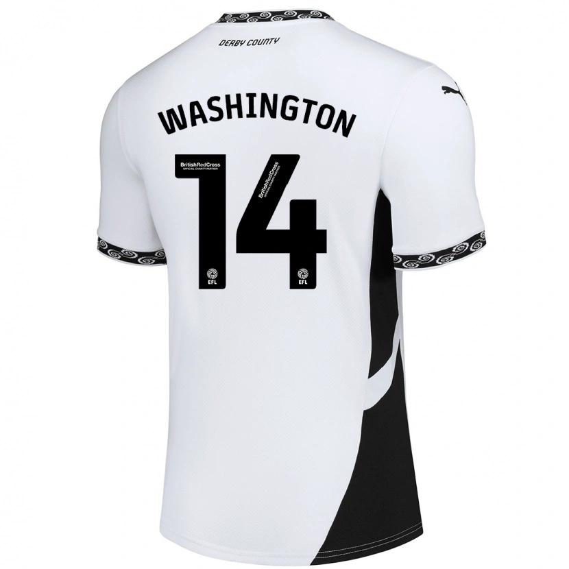 Danxen Women Conor Washington #14 White Black Home Jersey 2024/25 T-Shirt