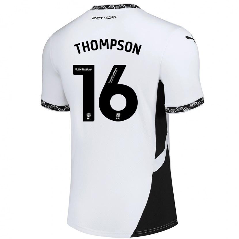 Danxen Women Liam Thompson #16 White Black Home Jersey 2024/25 T-Shirt