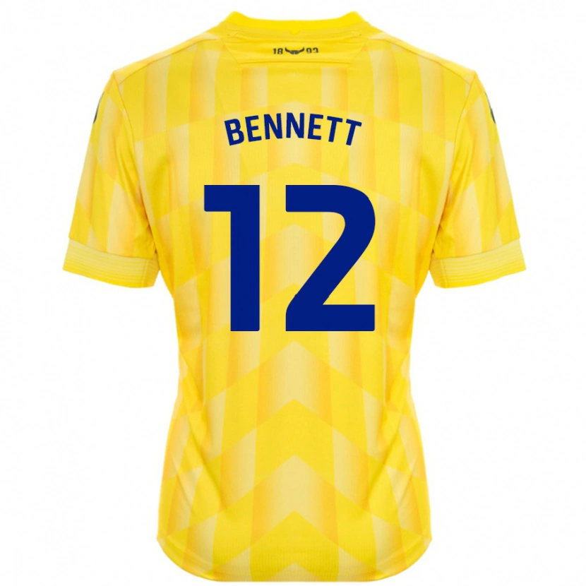 Danxen Women Joe Bennett #12 Yellow Home Jersey 2024/25 T-Shirt