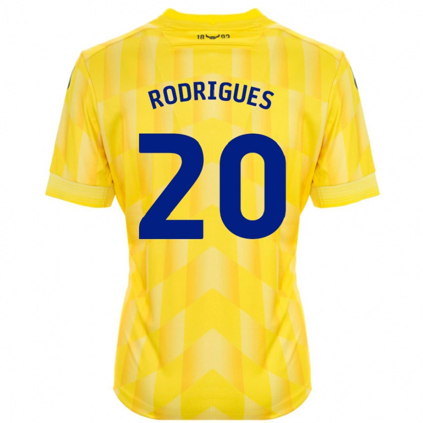 Danxen Women Rúben Rodrigues #20 Yellow Home Jersey 2024/25 T-Shirt
