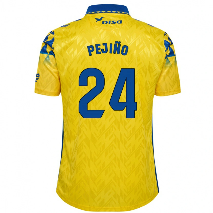 Danxen Women Pejiño #24 Yellow Blue Home Jersey 2024/25 T-Shirt