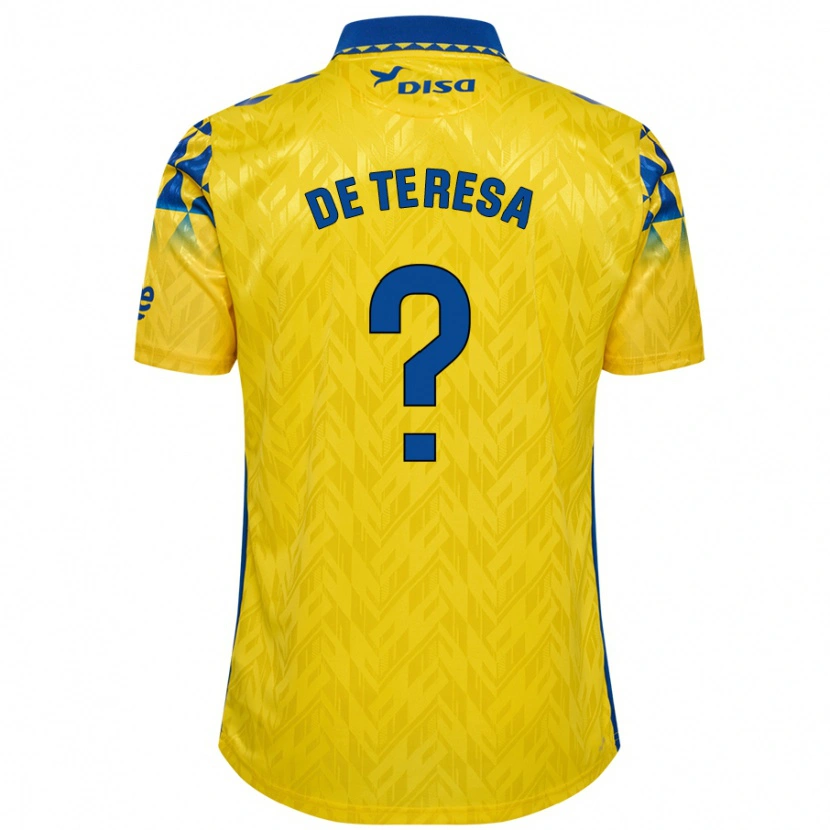 Danxen Women Emilio De Teresa #0 Yellow Blue Home Jersey 2024/25 T-Shirt