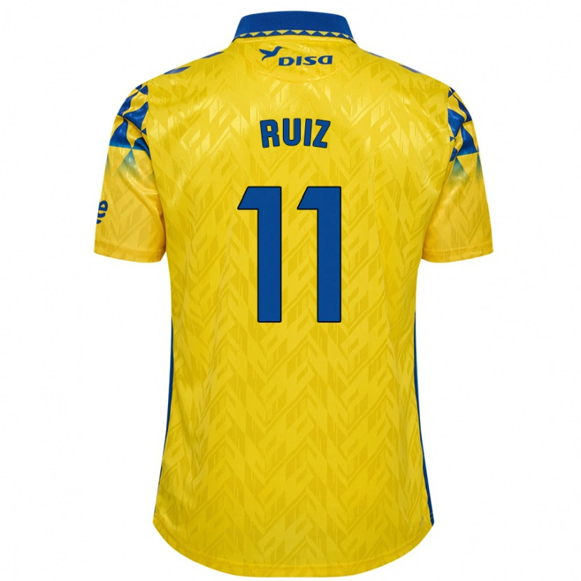 Danxen Women Sergio Ruiz #11 Yellow Blue Home Jersey 2024/25 T-Shirt