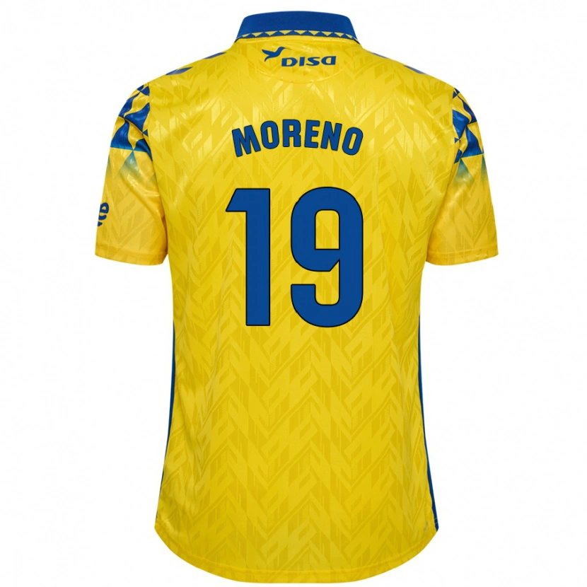 Danxen Women Fernando Moreno #19 Yellow Blue Home Jersey 2024/25 T-Shirt