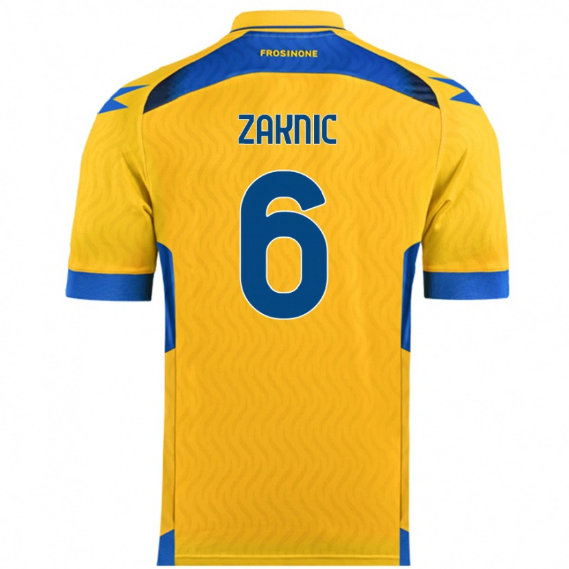 Danxen Women Lazar Zaknic #6 Yellow Home Jersey 2024/25 T-Shirt