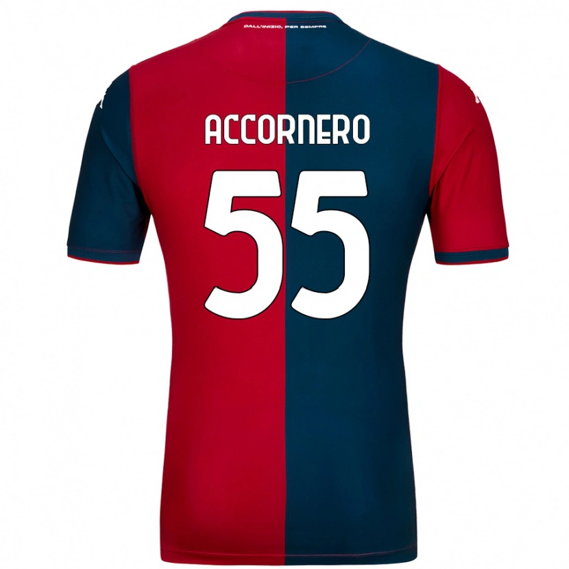 Danxen Women Federico Accornero #55 Red Dark Blue Home Jersey 2024/25 T-Shirt