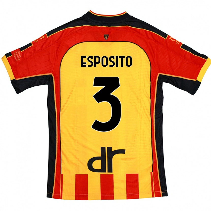 Danxen Women Sebastian Esposito #3 Yellow Red Home Jersey 2024/25 T-Shirt