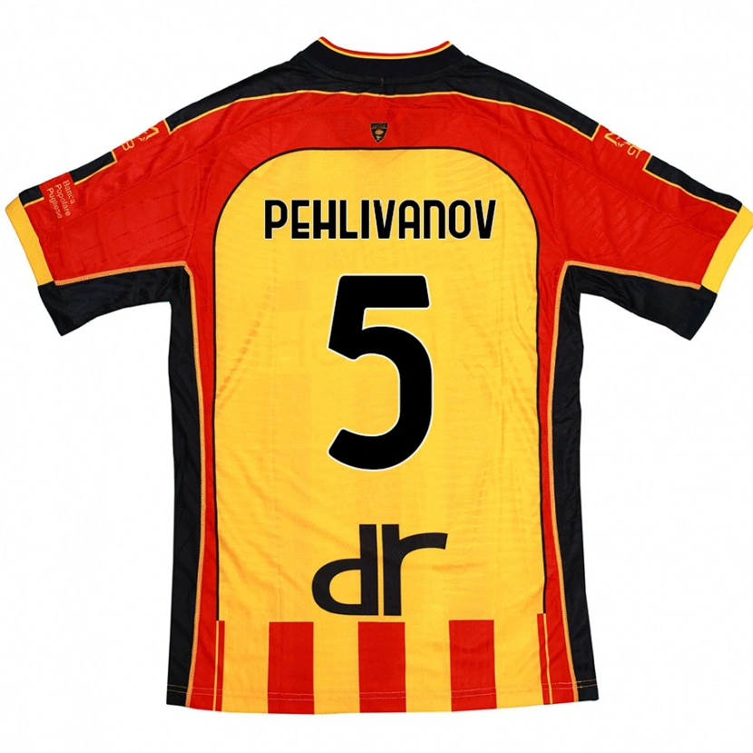Danxen Women Cristian Pehlivanov #5 Yellow Red Home Jersey 2024/25 T-Shirt