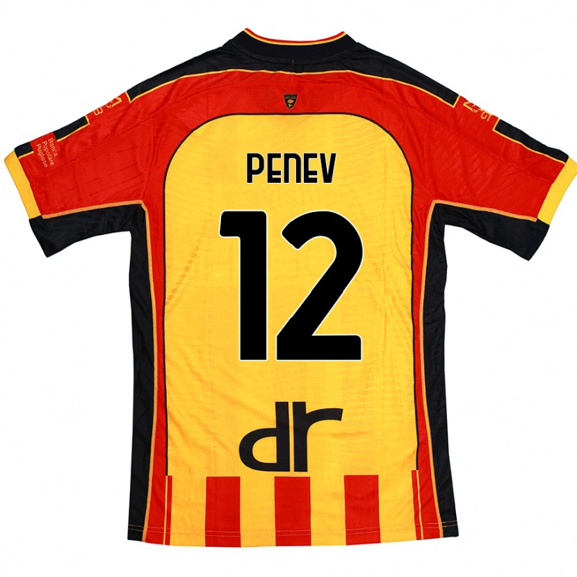 Danxen Women Plamen Penev #12 Yellow Red Home Jersey 2024/25 T-Shirt