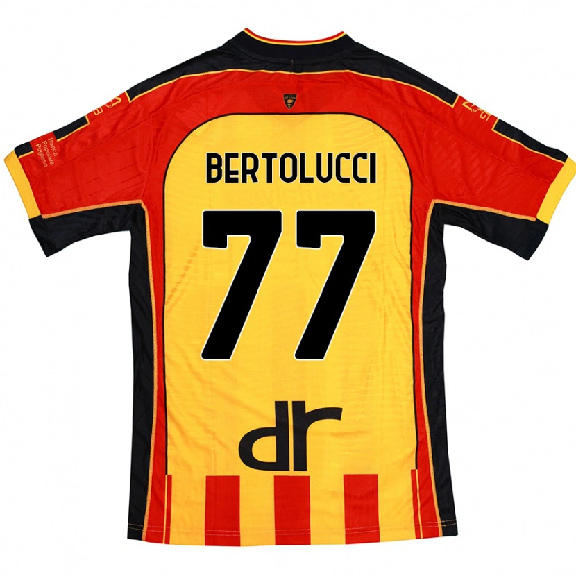 Danxen Women Sandro Bertolucci #77 Yellow Red Home Jersey 2024/25 T-Shirt