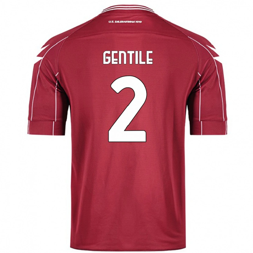 Danxen Women Davide Gentile #2 Burgundy Home Jersey 2024/25 T-Shirt