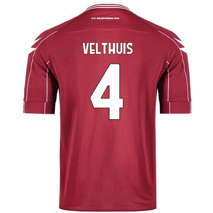 Danxen Women Tijs Velthuis #4 Burgundy Home Jersey 2024/25 T-Shirt