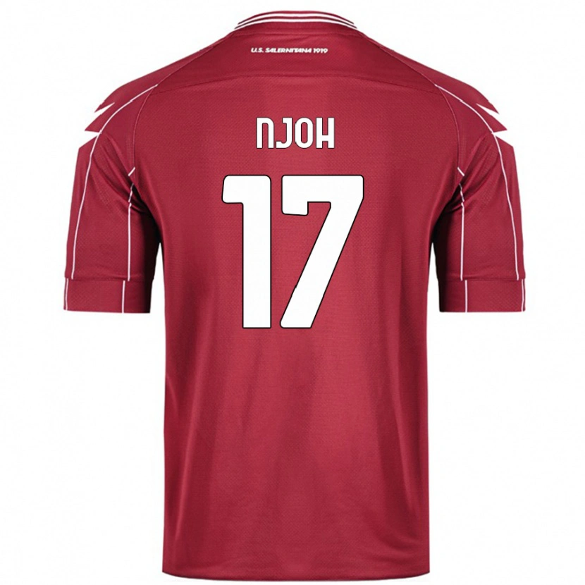 Danxen Women Lilian Njoh #17 Burgundy Home Jersey 2024/25 T-Shirt