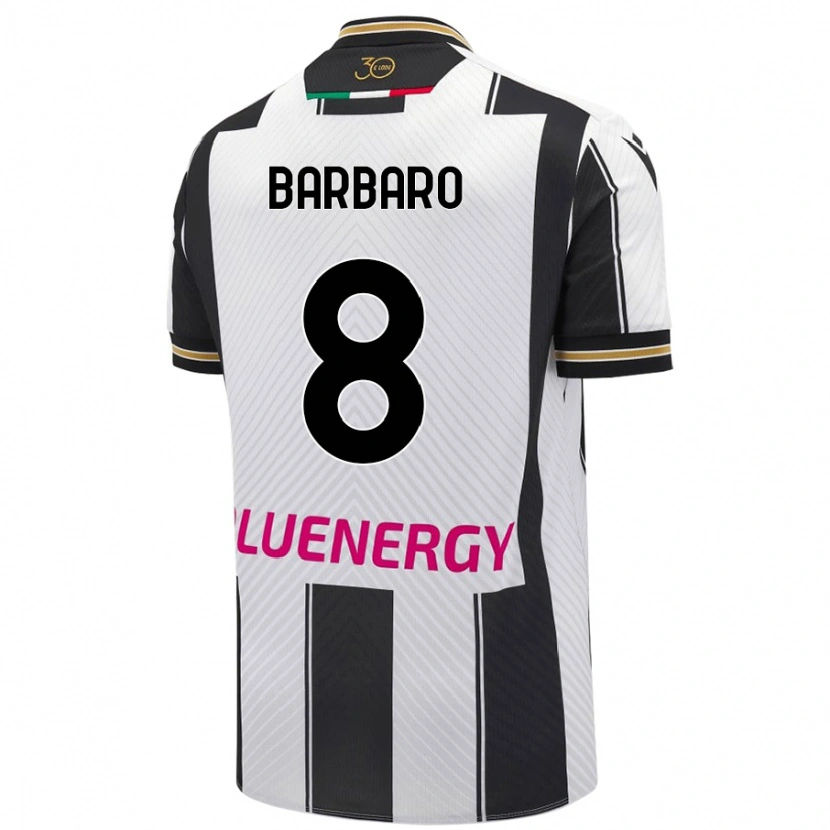 Danxen Women Elia Barbaro #8 White Black Home Jersey 2024/25 T-Shirt
