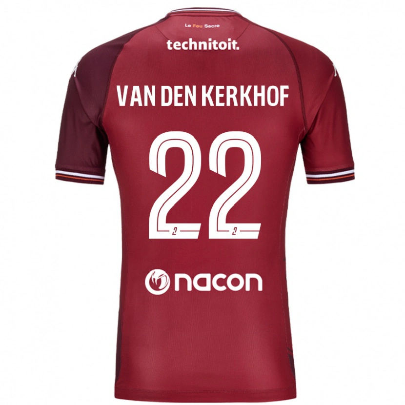 Danxen Women Kevin Van Den Kerkhof #22 Red Granata Home Jersey 2024/25 T-Shirt