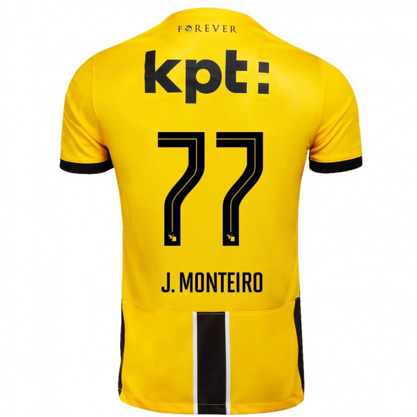 Danxen Women Joël Monteiro #77 Yellow Black Home Jersey 2024/25 T-Shirt