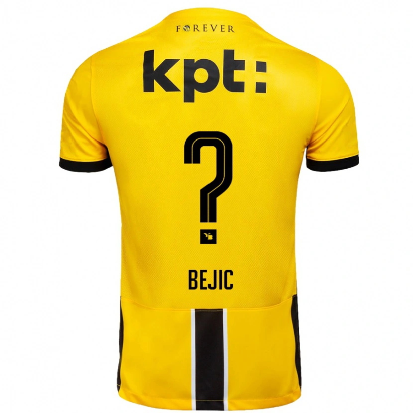 Danxen Women Endrit Bejic #0 Yellow Black Home Jersey 2024/25 T-Shirt