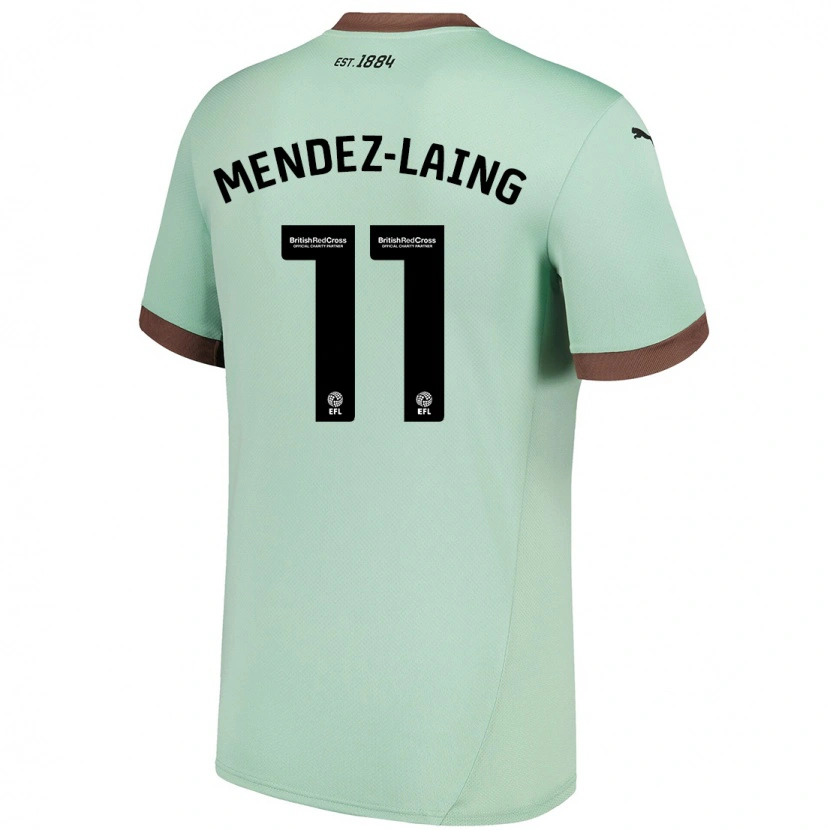Danxen Women Nathaniel Méndez-Laing #11 Pale Green Away Jersey 2024/25 T-Shirt
