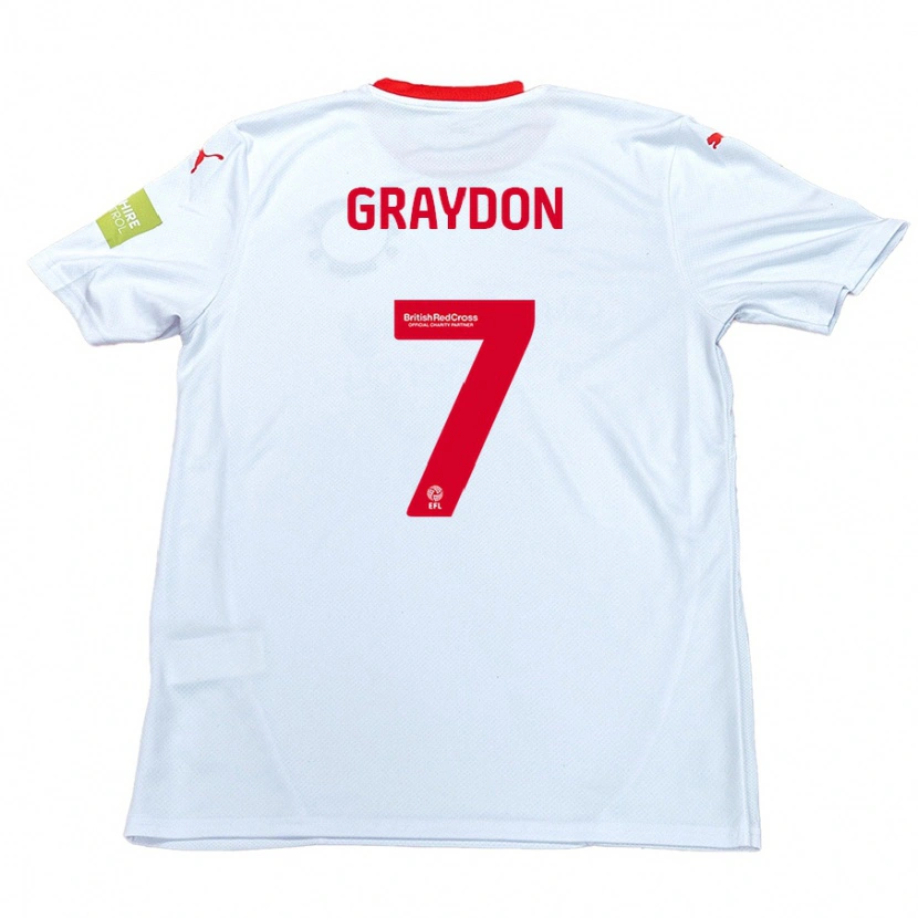 Danxen Women Ryan Graydon #7 White Away Jersey 2024/25 T-Shirt