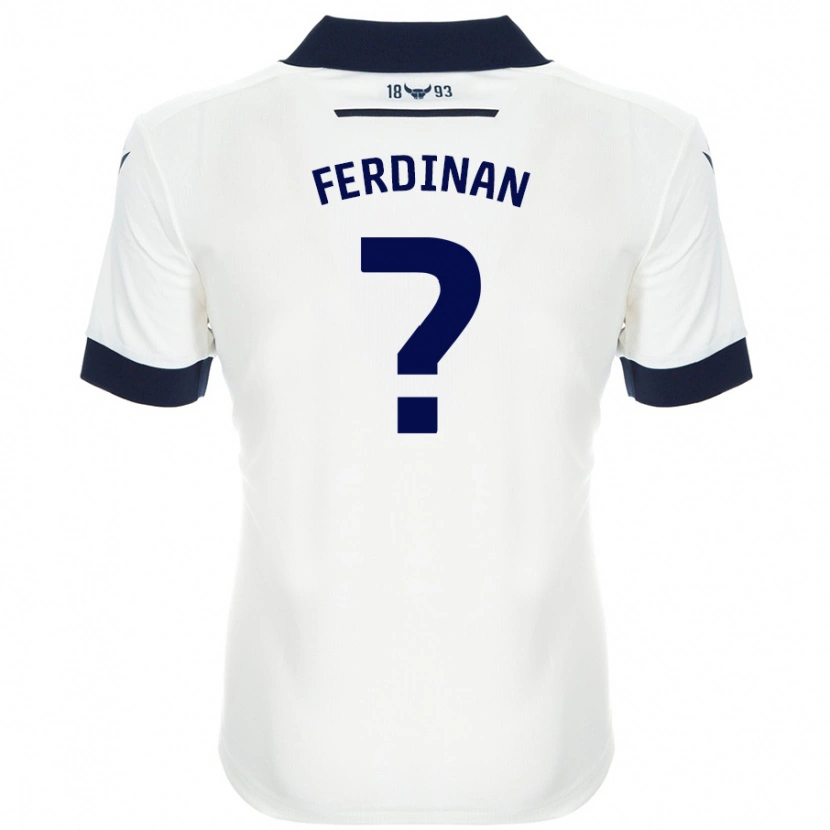 Danxen Women Marselino Ferdinan #0 White Navy Blue Away Jersey 2024/25 T-Shirt