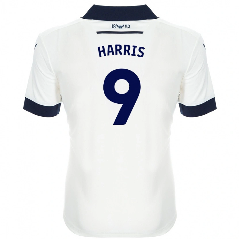 Danxen Women Mark Harris #9 White Navy Blue Away Jersey 2024/25 T-Shirt