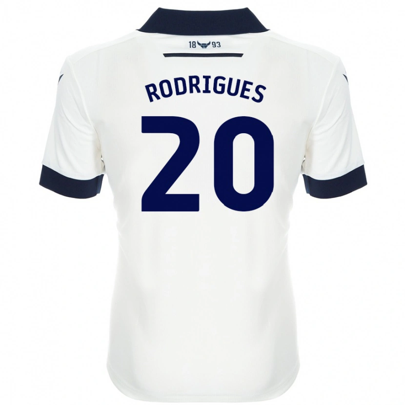 Danxen Women Rúben Rodrigues #20 White Navy Blue Away Jersey 2024/25 T-Shirt
