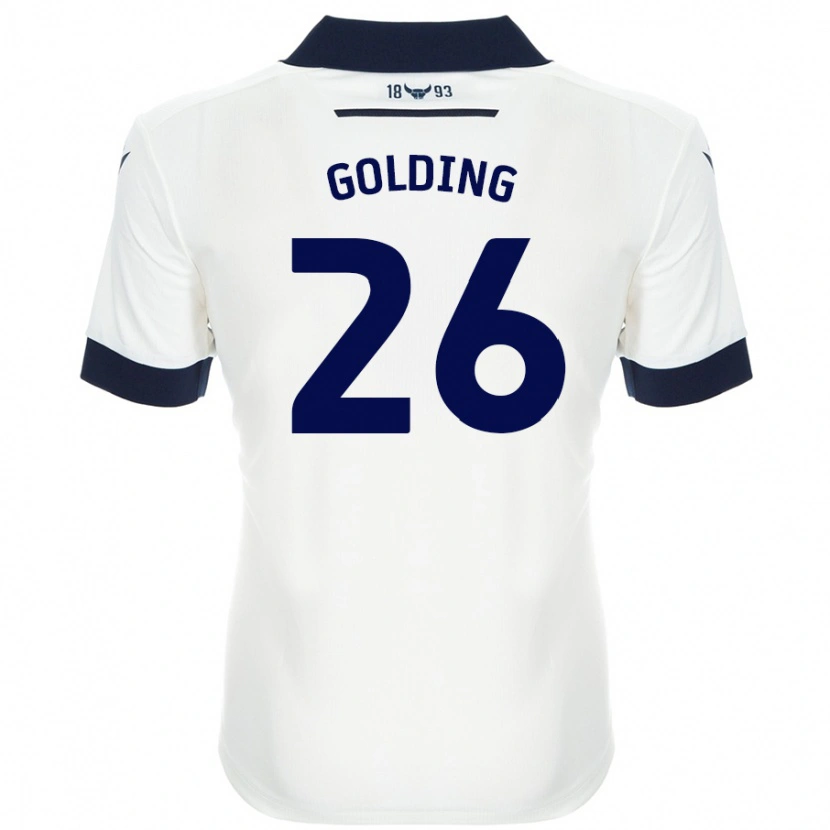 Danxen Women James Golding #26 White Navy Blue Away Jersey 2024/25 T-Shirt