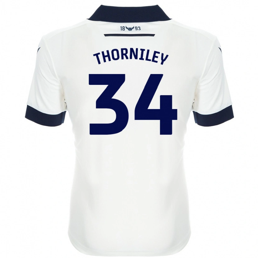 Danxen Women Jordan Thorniley #34 White Navy Blue Away Jersey 2024/25 T-Shirt
