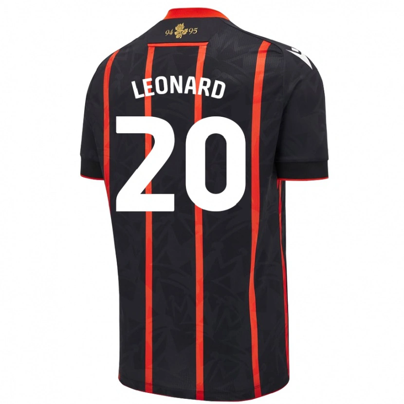 Danxen Women Harry Leonard #20 Black Red Away Jersey 2024/25 T-Shirt