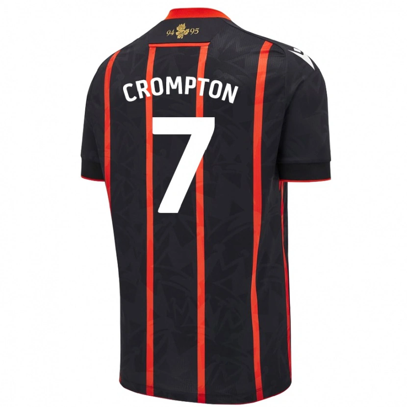 Danxen Women Farah Crompton #7 Black Red Away Jersey 2024/25 T-Shirt