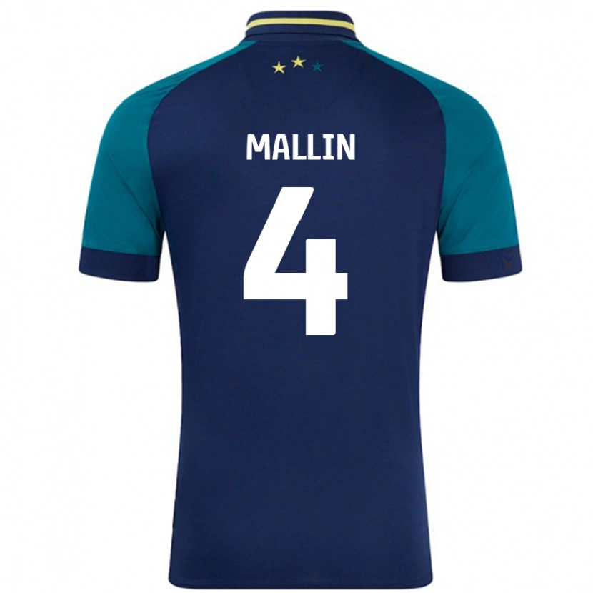 Danxen Women Kate Mallin #4 Navy Dark Green Away Jersey 2024/25 T-Shirt