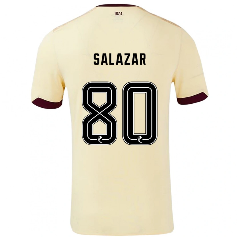 Danxen Women Andrés Salazar #80 Cream Burgundy Away Jersey 2024/25 T-Shirt