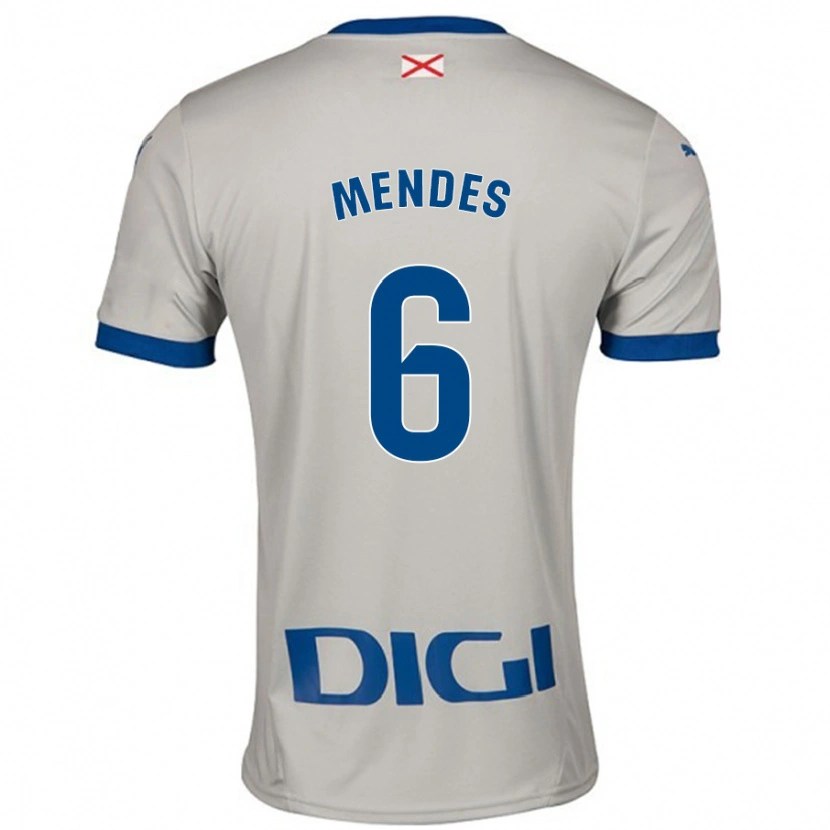 Danxen Women Tomás Mendes #6 Light Gray Away Jersey 2024/25 T-Shirt