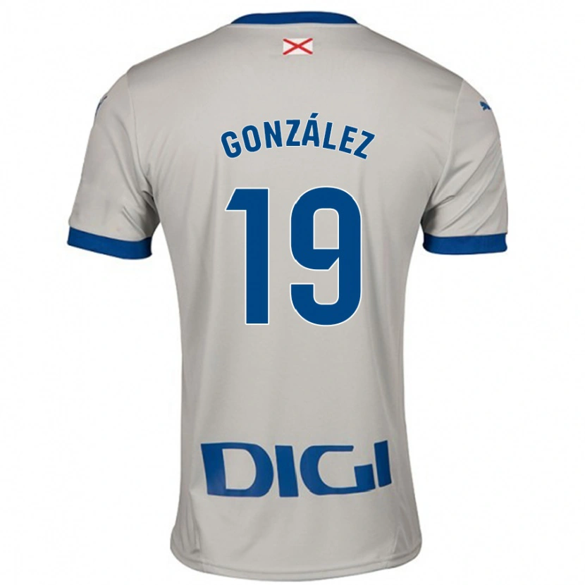 Danxen Women Aimar González #19 Light Gray Away Jersey 2024/25 T-Shirt