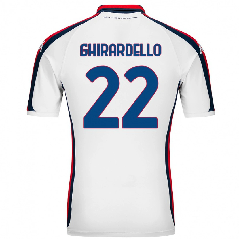 Danxen Women Tommaso Ghirardello #22 White Away Jersey 2024/25 T-Shirt