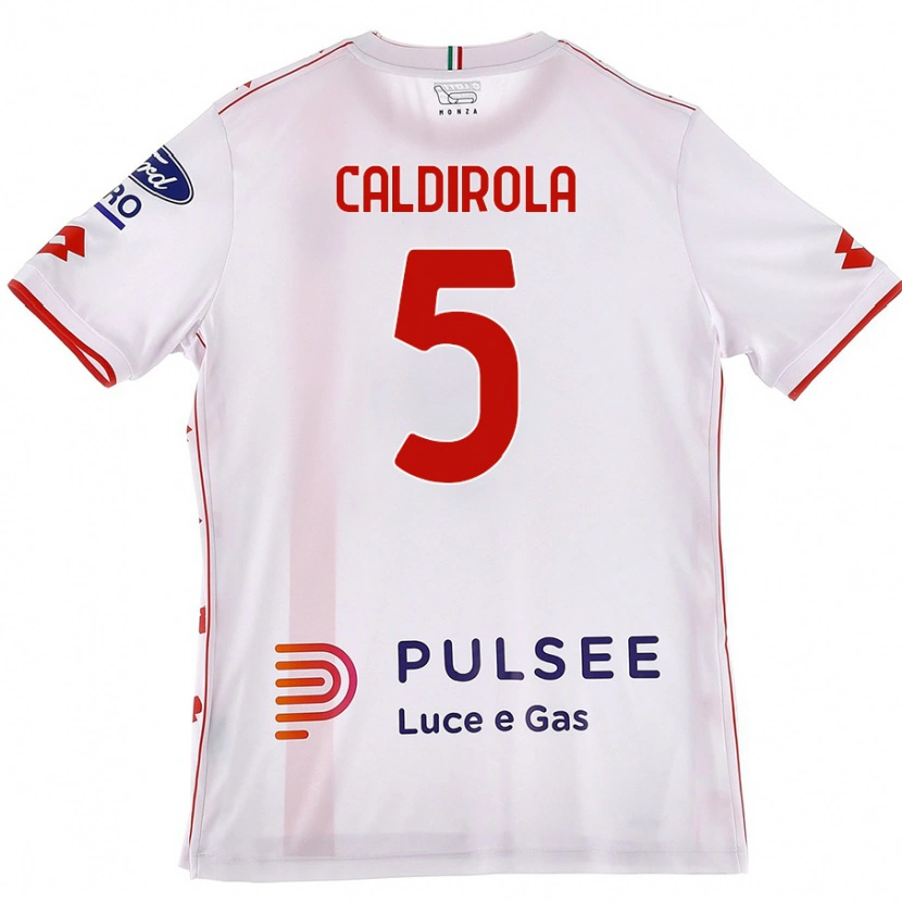 Danxen Women Luca Caldirola #5 White Red Away Jersey 2024/25 T-Shirt