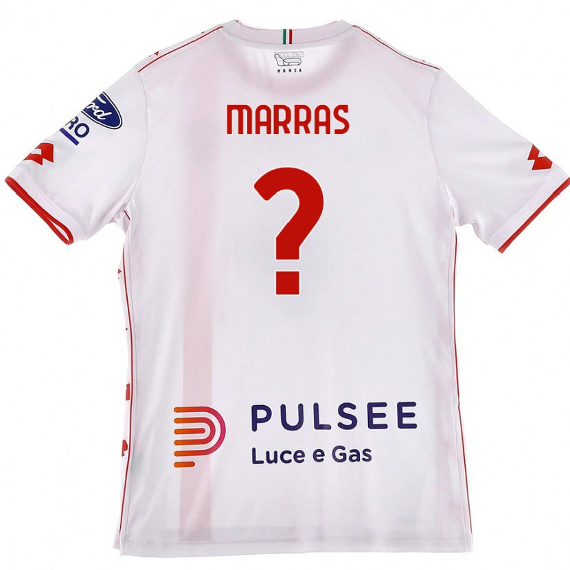 Danxen Women Tommaso Marras #0 White Red Away Jersey 2024/25 T-Shirt
